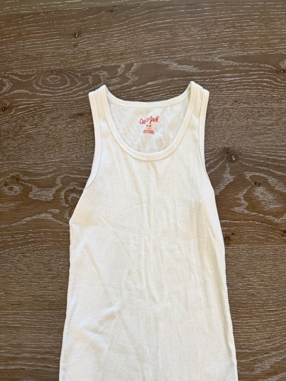Girls Cat & Jack white tank top size medium 8